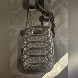 Aimee Kestenberg Black Leather Mini Crossbody Phone Bag